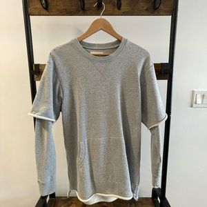Kith frayed crewneck. Size: M